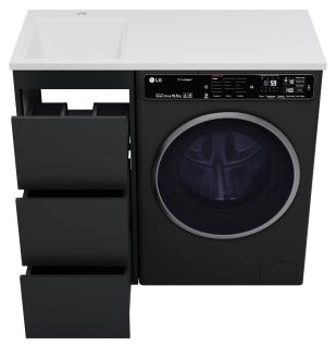 Напольная тумба под раковину Brevita Grafit GRA-01040-013Я под стиральную машину 40см графит